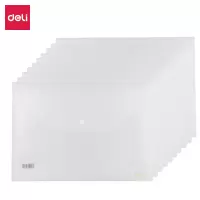 得力(deli)A4加厚透明文件袋5501A 按扣资料袋10只/包 2包装