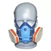 高玛(GAOMA)GM1405 防毒半面罩 防有机蒸汽化工用液态硅胶半面具 配双滤盒
