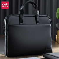 得力(deli)加厚立体办公手提袋 黑色BG102-09