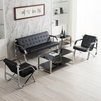 域赢办公沙发简约现代商务沙发会客接待办公沙发茶几组合 3+1+1+茶几