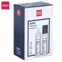 得力(deli)50ml刷片胶头液体胶 涂胶均匀顺滑 6支装7302S 高粘度可水洗透明胶水