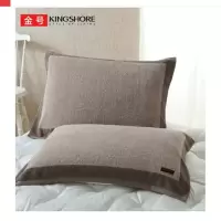 金号 A类纯棉枕巾加大加厚枕巾枕头巾 一对2条装 170g/条 52*80cm