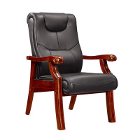 巴洛卡油漆会议椅木质办公椅带扶手会议椅西皮班椅