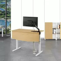 巴洛卡升降办公桌1.4米双电机升降电脑桌电动升降桌