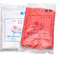 Homeglen一次性桌布240*240CM 1包10张 白色加厚仿丝台布