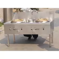 铮道食堂双头炉灶1.8两炒一温 使用环保油(植物油)外径尺寸1800*800*800mm 单位:1套