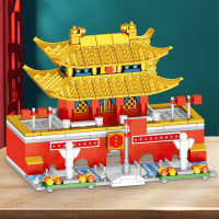小颗粒天安门拼装玩具礼物
