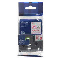 兄弟标签机色带 TZe-252 白底红字24mm