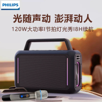 飞利浦(PHILIPS)SD228户外蓝牙音箱广场舞音响 大功率便携手提K歌舞台低音炮会议教学扩音器带麦克风 单麦版