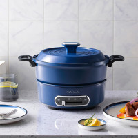摩飞电器 (Morphyrichards) 多功能锅电火锅煮锅多用途电热锅MR9087蓝
