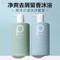 柏缇去屑洗沐套装(海盐沐浴露+海藻洗发水) 除螨控油去屑止痒 475ml*2
