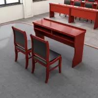 域赢培训桌贴木皮油漆长条桌双人会议桌会议室条形桌听讲桌1.4米含2椅