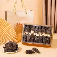 圣迪康藏 羊肚菌去柄羊肚菌 山珍干货松茸伴侣 煲汤材料西藏大颗羊肚菌菌菇精选礼盒装 金色礼盒50克装