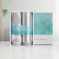 洁玉 防螨抗菌毛巾 毛巾纯棉家用成人全棉毛巾面巾礼盒 双条装 彩条+几何款