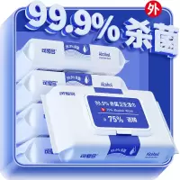 开学儿童学生成人消毒湿巾99.9%杀菌率含75%酒精湿巾带盖家用