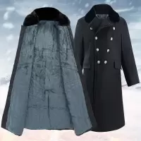 蚁行客 军大衣长70cm,宽50cm,厚15cm.长袖 黑色抓绒