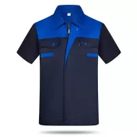 汇衫(HUISHAN)涤棉拼色工程服可印制LOGO XL