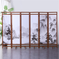 京居屏风水墨山水(六屏)度45CM,高1.8米