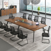 域赢钢架会议桌洽谈桌长条桌谈判组合会客培训办公会议桌2米含6椅