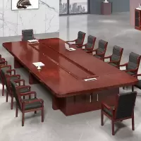 域赢会议桌大型油漆实木贴皮职员桌办公桌会议培训洽谈桌5米