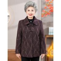 新款加绒奶奶装80岁老年女装秋季婆婆装时尚保暖长辈衣服高龄秋冬