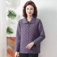 寻蔻奶奶秋冬新款小棉衣女短款棉服外套洋气薄款大码宽松妈妈上衣