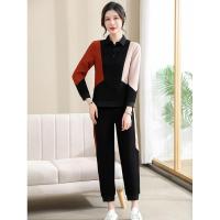 中年妈妈秋装运动套装洋气2023新款中老年女装春秋卫衣休闲两件套