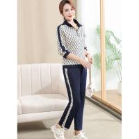 妈妈运动服套装女夏季洋气短袖T恤2023新款夏装中老年休闲两件套