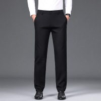 高品质男士休闲裤高端中腰弹力厚款商务裤子男秋冬新款舒适直筒裤