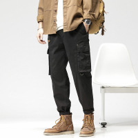 潮流嘻哈精神小伙裤子高端潮牌运动裤子男青年耐磨百搭休闲工装裤