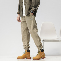 当季新款潮男裤子秋冬日系复古工装裤男士街头潮流休闲运动裤男款
