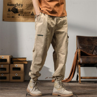 弹力宽松耐磨百搭工装裤男日系两穿训练跑步休闲长裤秋冬新款