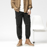 青春流行长裤男士日系休闲百搭工装裤男时尚宽松秋冬新款束脚裤子