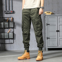六个兜工装裤子男款户外战术舒适休闲裤男潮流训练透气束脚裤男生
