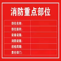 Ljtlmyjz 消防重点部位 30*21 1张 PVC裱车贴后背胶