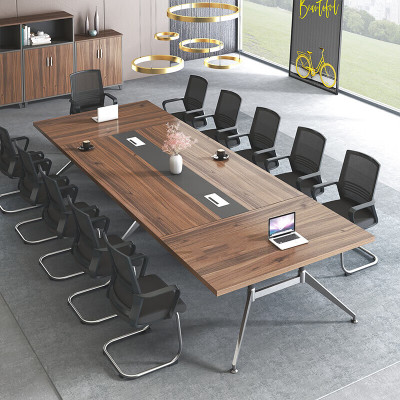 域赢钢架会议桌洽谈桌简约现代长条桌会客桌1.8m