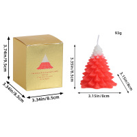 圣诞树形蜡烛红色 10个装
