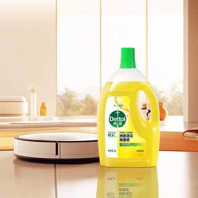 滴露(Dettol)地板清洁剂柠檬2L 除菌去污去油 拖地清洁地面木地板瓷砖清洗可用