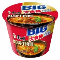 康师傅 红烧牛肉面115g大食桶1倍半桶面 12盒/箱