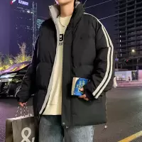 情侣棉衣男秋冬ins港风潮牌羽绒棉服宽松立领棉袄外套男