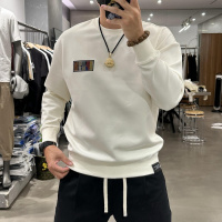 男装卫衣秋冬新款套头长袖打底衫修身休闲内搭印花上衣外套男士潮