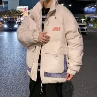  工装羽绒服男潮牌90白鸭绒保暖冬季新款潮流加厚外套男