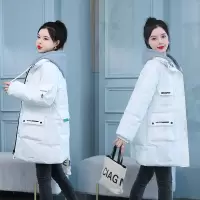 2023年冬季新款棉服女中长款时尚韩版棉衣小宽松棉袄百搭学生外套