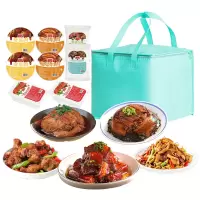 万达预制菜无肉不欢礼盒3280g 精品红烧肉*2+梅菜扣肉*2+粉蒸肉*2+烟笋腊肉+蒜香小排