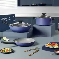 炊大皇炒锅酷系列套装家用炒锅汤锅煎锅组合锅具套装麦饭石三件套