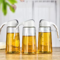 企业定制 玻璃油壶自动开合防漏厨房家用装油瓶