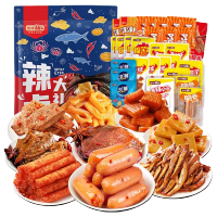 盐津铺子辣卤大礼包239g荤素搭配素肉香辣味网红送女友解馋小零食
