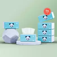 山丘QW系列白色家用实惠装餐巾纸三层抽取式纸面巾120抽S码6包装1提