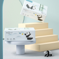 山丘QW系列白色四层方格压花抽取式纸面巾60抽S码36包装