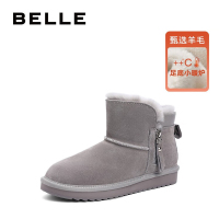 百丽简约雪地靴女加绒短靴Y6C1DDD2